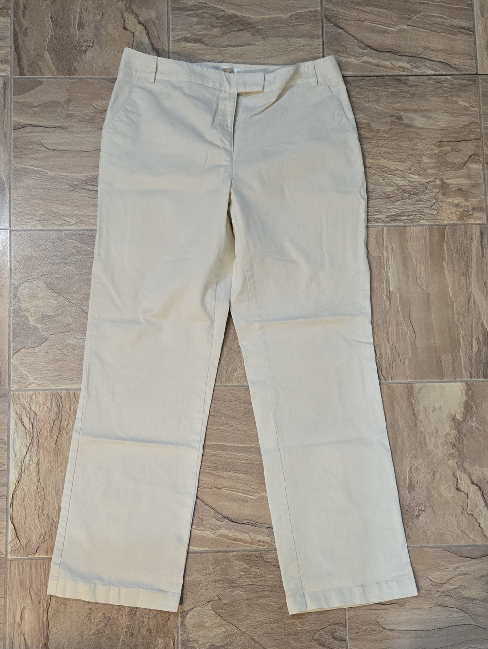 Talbots Women’s Cream Straight-Leg Jeans